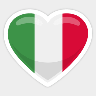 Italy Flag Heart Sticker